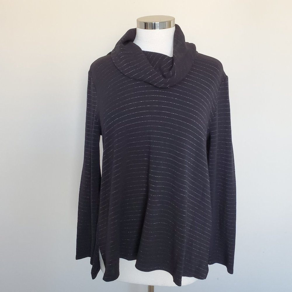 J Jill Wearever Collection Sze Medium Black Silver